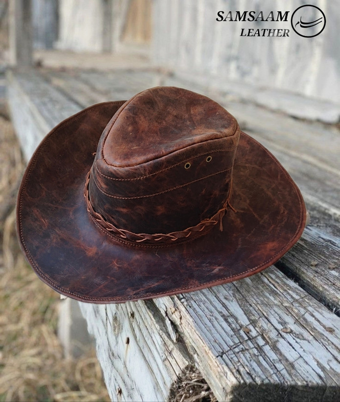 کلاه تمام چرم وینتیج